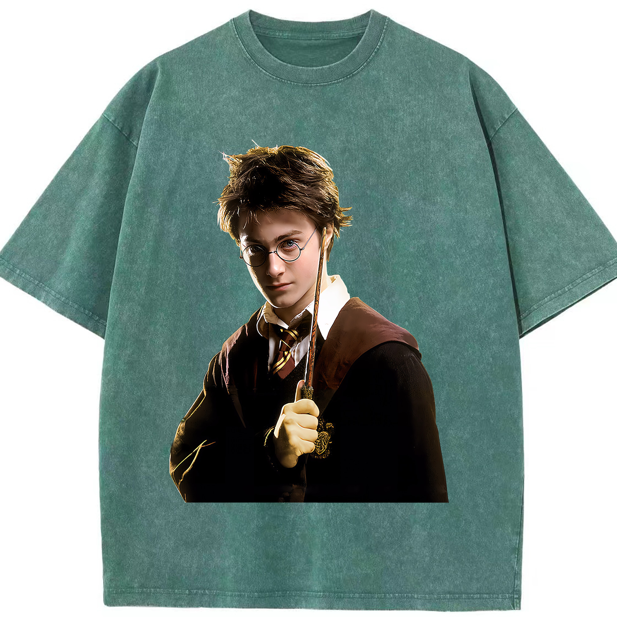 （画像用） Harry Potter ハリー・ポッターシリーズ 綿100% ヴィンテージ風 半袖Tシャツ（フロントプリント）